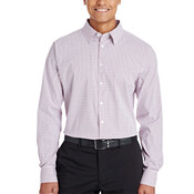 CrownLux Performance® Men's Micro Windowpane Woven Shirt