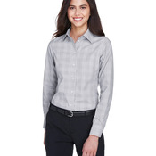Women's Crown Collection® Glen Plaid Woven Dress Shirt