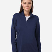 Women's Textured Stripe Quarter-Zip Pullover