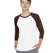 USA-Made 50/50 Poly/Cotton Raglan Three-Quarter Sleeve Tee